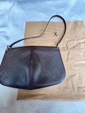 Louis Vuitton Demi Dark Brown Epi Leather Pochette Bag Clutch Handbag