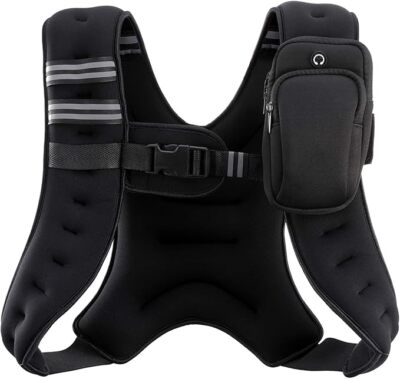 Zelus Weighted Vest, Black, Model FWV-0008-N0-ZLFBA-1, W/ Reflective Stripe ~NEW