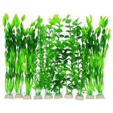 Fish Tank Decorations, Aquarium Plants Plastic, Fish Tank Plants, Green 3