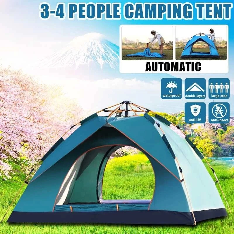 3-4 Person Automatic Quick Pop Up Tents Portable Instant Tent for Camping Hiking
Opens in a new wind