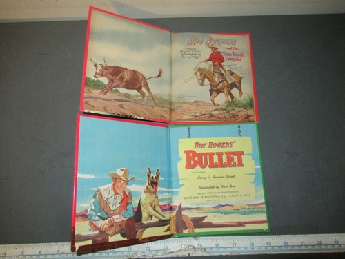 Vintage Whitman Tell-A-Tale Book ROY ROGERS & BULLET - Bild 2 von 4