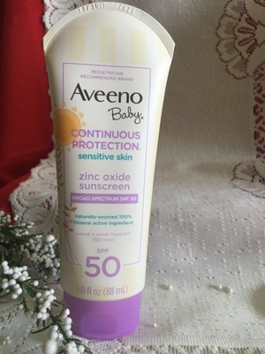 aveeno baby continuous protection zinc oxide mineral sunscreen lotion