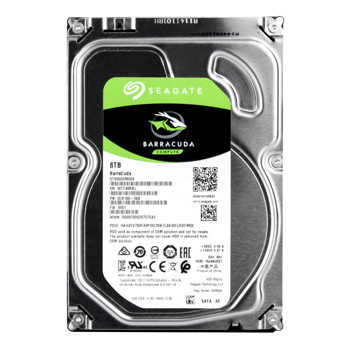 Seagate BarraCuda 3.5インチ 8TB 内蔵 ハードディスク Amazon