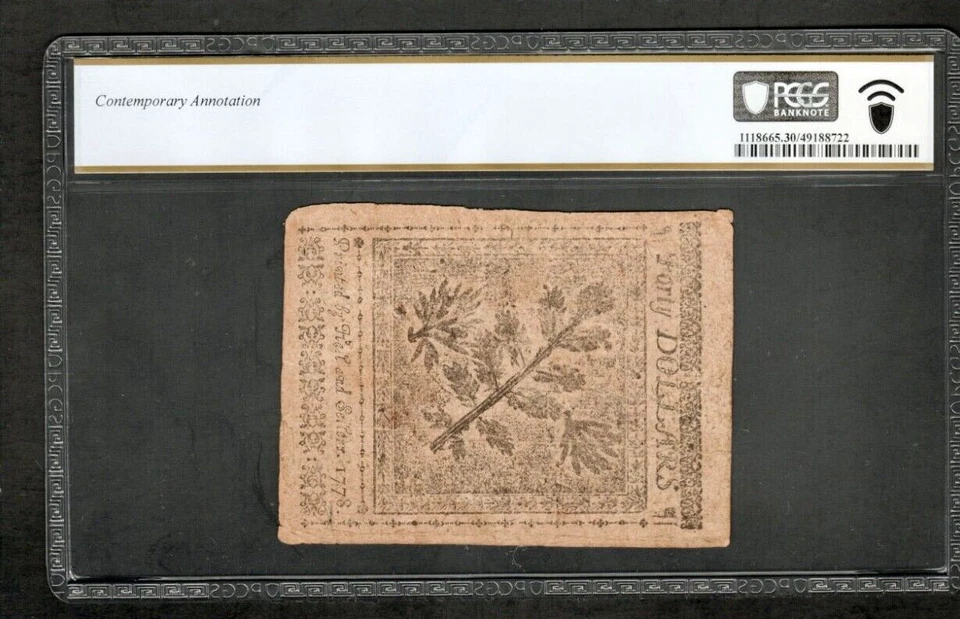 $40 Sept 26, 1778 Continental Currency CC-84 PCGS 30 Very Fine (U16) - Image 2 of 3