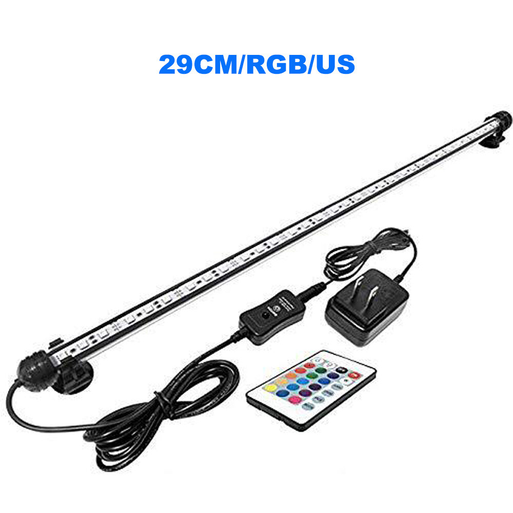 LED RGB Aquarium Light Remote Control Dimmable Waterproof Tank Lamp US