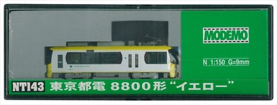 Modemo Nt143 Tokyo Metropolitan Tram Type 8800 Yellow N Scale S/F