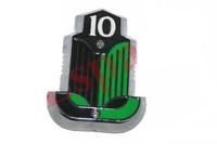 Vintage Standard 10 Auto Motorhaube Emblem Chrom GrüN Kunststoff Schwarz Aus Gec
