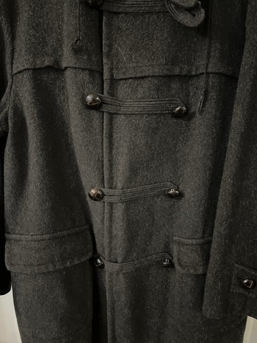 Loden Frey Overcoat Womens XL Wool Long Casual Hooded Red Lined Vintage Germany - Picture 2 of 17