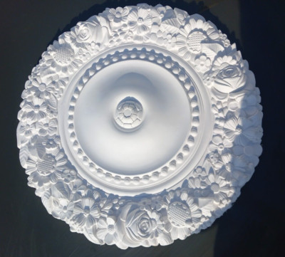 Gips Deckenrosette Floral Ring Design