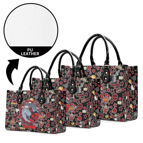 Personalized Deadpool-Luxury Women PU Leather Handbag Halloween Christmas Gift