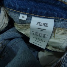 CLOSED Skinny Damen Jeans Hose gr. W26 Denim gestreift helle Waschung Blau
