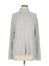 Wasabi + mint Women Gray Long Sleeve Turtleneck M