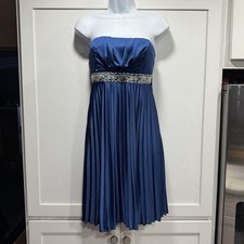 Y2K Babydoll Speechless Blue Strapless Dress Embellished Whimsigoth Fairygrunge