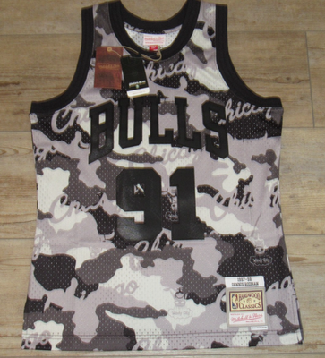 Bulls Dennis Rodman 迷彩ユニフォーム M Mitchell & Ness Chicago Bulls Dennis Rodman #91 Ghost Camo 97-98