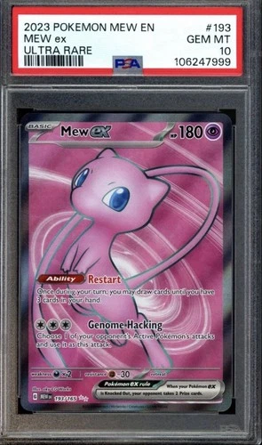 2023 Pokémon Mew Ultra Rare ex 193/165 Sv: Scarlet & Violet 151 Holo
