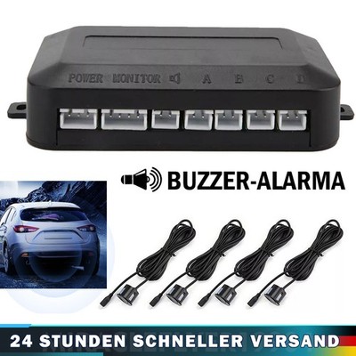 4 Sensoren PDC Einparkhilfe zum Nachrüsten Hinten Parkhilfe Rückfahrwarner Audio