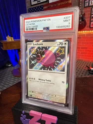 🔥 PSA 9 Lechonk 207/091 SV: Paldean Fates Holo