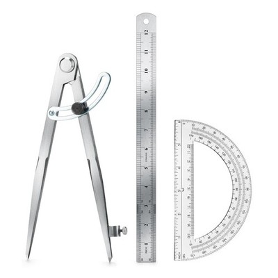 12 Inch Large Woodworking Compass With Wing 6 Inch Protractor 12 Inch Ruler