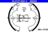 Bremsbackensatz ATE 03.0137-0221.2 FüR Toyota Corolla Liftback Compact FX E8B