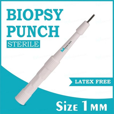1.0MM Disposable Sterile Micro Dermal Body Piercing Biopsy Punches Tools 100Pcs