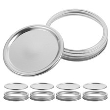  5 Sets Food Storage Preserving Lids Metal Cap for Jar Canning Rings