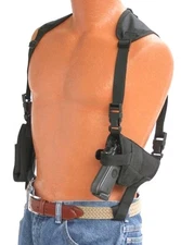 Deluxe Shoulder holster W/Double Magazine Pouch S&W M&P SHIELD 40,9mm USA MADE