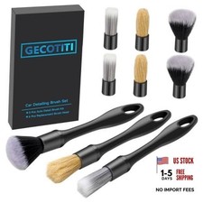 9 Pcs Car Detailing Brush Set No Scratch for Clean Interior or Exterior,