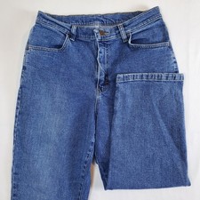 Denim Riders Blue - Size 10 M Actual 28x22 Jeans Western Capri   Pants Lee