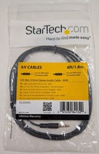 StarTech MU6MMS 6 ft Slim 3.5mm Stereo Audio Cable Male to Male - Brand New
