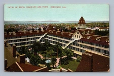 Antique California Postcard CORONADO Hotel Town Aerial View 1900s