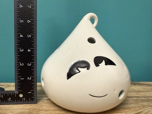 Yankee Candle Co Ceramic Candle Holder Halloween Ghost Jack-O-Lantern RETIRED image 9