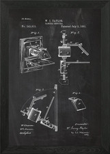 1881 Camera Obscura - Patent Drawin Framed Wall Art Poster Canvas Print Picture