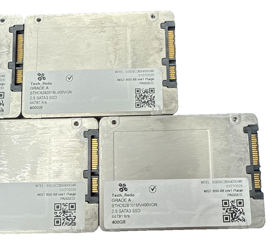 5x Dell Intel DC S3610 400 GB SATA 2.5" SSD 65WJJ 065WJJ SSDSC2BX400G4R ...