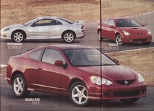 2001 TOYOTA CELICA ACURA RSX MITSUBISHI ECLIPSE COMPARISON TEST 8 Pg Article