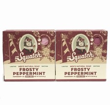 2 Pack - Dr. Squatch Frosty Peppermint Men's Natural Soap 5 oz each - NEW