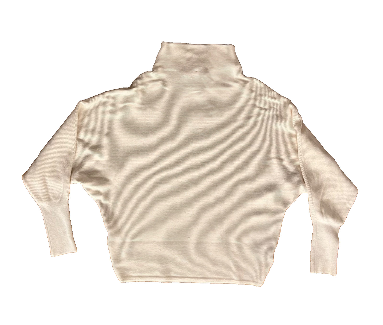 Philosophy Cream Ribbed Crpped Mock Neck Sweater Women's Size S