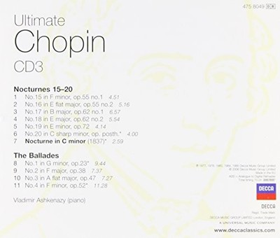 Ultimate Chopin - The essential Masterpieces - Various Artists CD 5SVG The Cheap