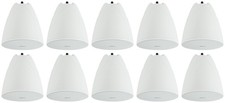 10 Rockville PEN-65T White 6.5" 70V Hanging Pendant Speakers For Office/Bar/Cafe