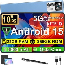 2026 Neue Tablet 10 Zoll Android 15 Octa Core 22GB RAM+256GB ROM 8000mAh …