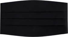 S.H. Churchill  Co. Men's Adjustable Satin Cummerbund - Black