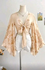 Shein Soleia Summer For Women, Boho Wrap Top Size Small