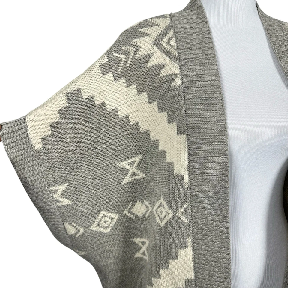 Кардиган American Living от Ralph Lauren XL серый юго-западный открытый вязаный Aztec - Изображение 4 из 4