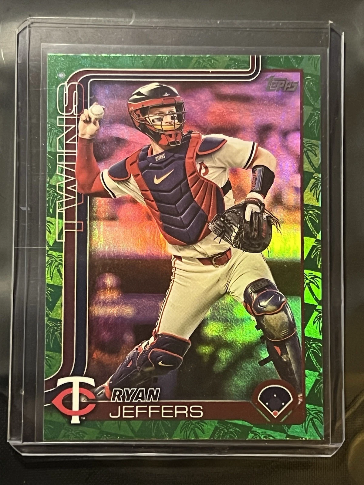 2025 Topps Series 1 Ryan Jeffers Green Foil Grapefruit 73/99 339 Minnesota Twins