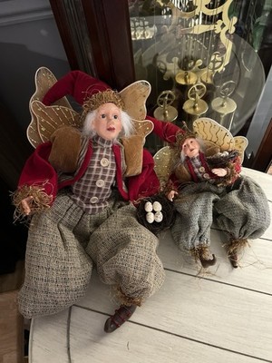 Winward Fall Woodland Fairy Elf Sitting Fairy Christmas Nest Bird Eggs Birder