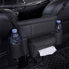 1x Car Back Seat Organiser Cup Holder Tissue Storage PU Leather Multi Pockets