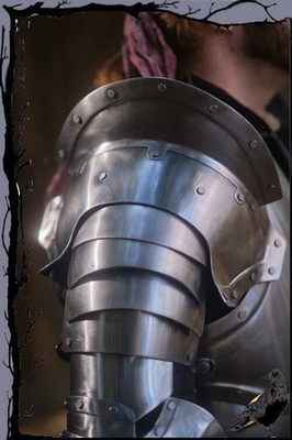 Mittelalter Larp Stahl Rüstung Schultern Pauldrons- Hauptmann  Epic Armoury
