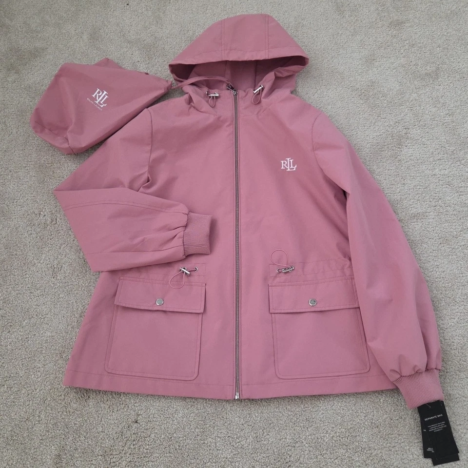 Cortavientos Lauren Ralph Lauren para mujer empacable cremallera completa anorak, talla M Foto 2 de 4