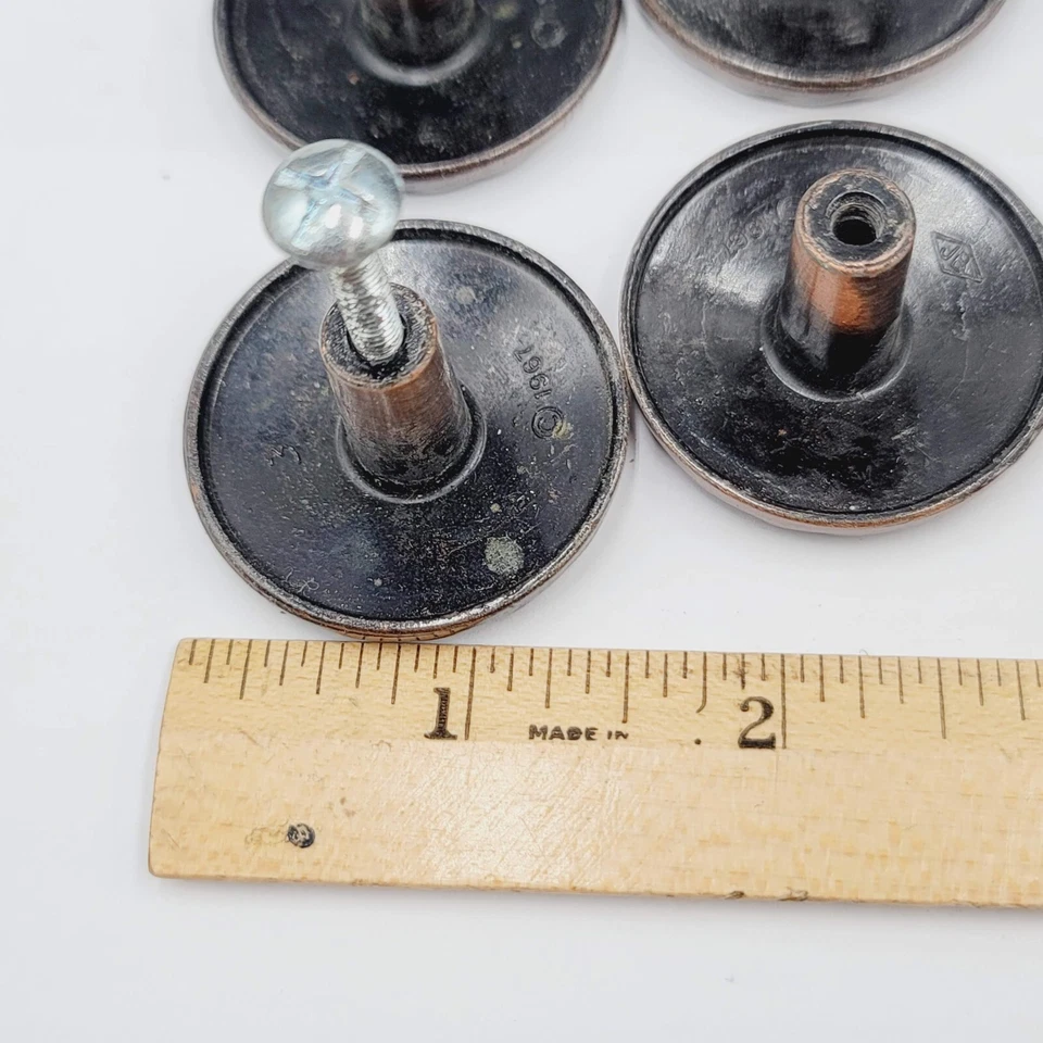 Lote De Colección De 6 Tiradores Redondos Cajones Tiradores Gabinete Tiradores 1.5" Foto 2 de 4