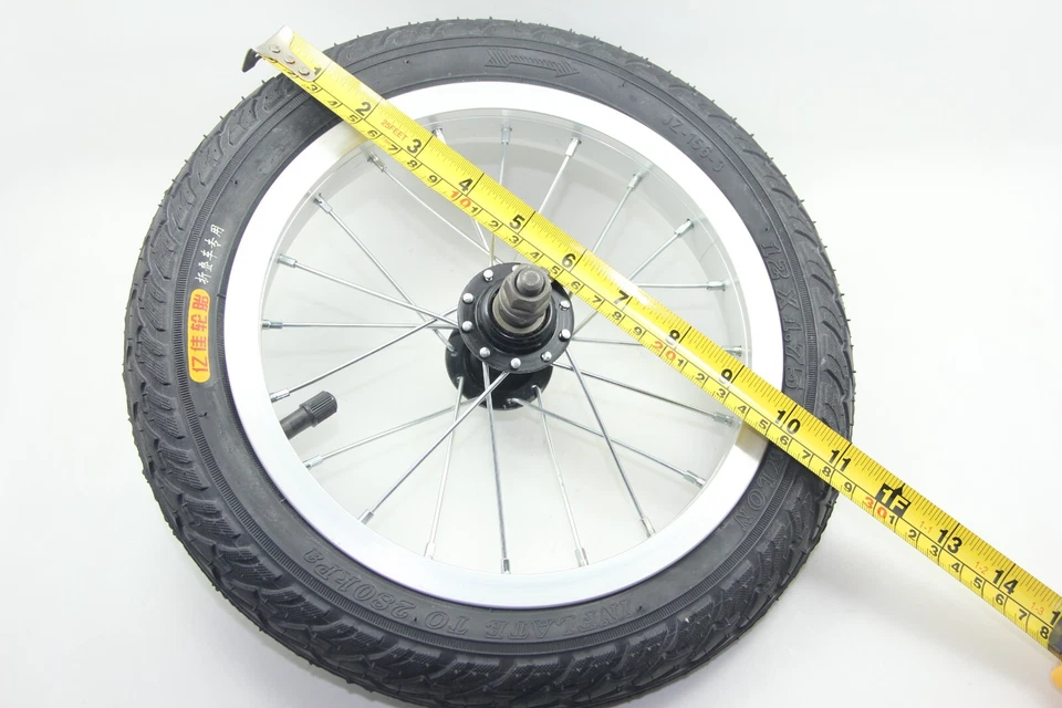 Bicycle Front Wheel 12X1.75 Tire  Scooter  Wheelbarrow w/ Tire Tube - Image 3 of 4