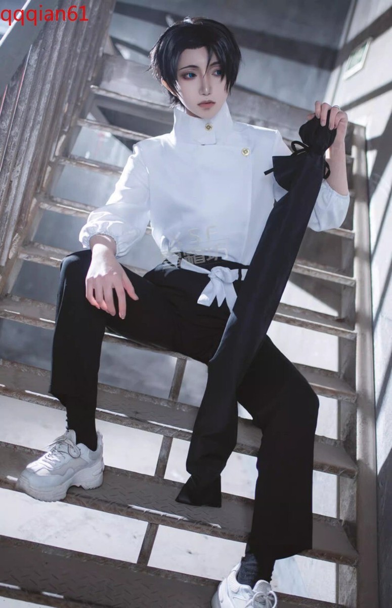 Anime Jujutsu Kaisen Yuta Okkotsu Top Pants Belt Suit Wig